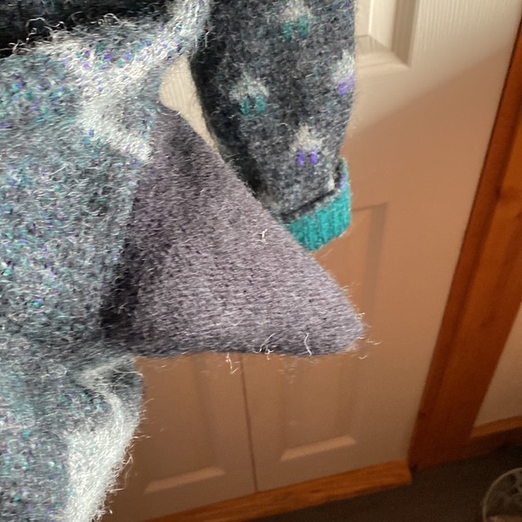 Falcon Italian Design Wool Mohair Blend Heavy Knit Pockets Cardigan/Coat S-XL - Picture 10 of 13